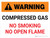 Warning: Compressed Gas No Smoking, Open Flame Landscape - Wall Sign