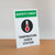 Safety First: Temperature Check Station with Icon Portrait - Desktop Sign