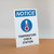 Notice: Temperature Check Station with Icon Portrait - Desktop Sign