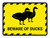 Beware Of Ducks Yellow Hazard Landscape - Wall Sign