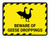 Beware Of Geese Droppings Yellow Hazard Landscape - Wall Sign