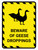 Beware Of Geese Droppings Yellow Hazard Portrait - Wall Sign