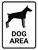 Dog Area Portrait - Wall Sign
