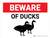 Beware of Ducks Landscape - Wall Sign