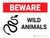 Beware Wild Animals Landscape - Wall Sign