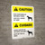 Caution: Ansi Dog Contained By Invisible Fence Bilingual Spanish Portarit - Wall Sign