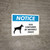 Notice: Dog Contained By Invisible Fence Landscape - Wall Sign