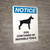 Notice: Dog Contained By Invisible Fence Portrait - Wall Sign