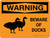 Warning: Beware Of Ducks Landscape - Wall Sign