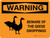 Warning: Beware Of Geese Droppings Landscape - Wall Sign