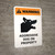 Warning: Aggressive Dog On Property Portrait - Wall Sign