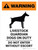 Warning: Livestock Guardian Dogs On Duty Do Not Enter Portrait - Wall Sign