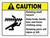 Caution: Ansi Rotating Shaft Hazard Keep Body Landscape - Wall Sign