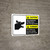 Caution: Dog Contained by Invisible Fence Ansi Bilingual Spanish Landscape - Wall Sign