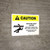 Caution: Rotating Shaft Hazard Keep Body Landscape - Wall Sign