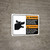Warning: Area is Protected By a Vicious Guard Dog Three Times a Week Ansi Bilingual Spanish Landscape - Wall Sign