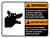 Warning: Area is Protected By a Vicious Guard Dog Three Times a Week Ansi Bilingual Spanish Landscape - Wall Sign