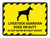 Livestock Guardian Dogs On Duty Do Not Enter Yellow Hazard Landscape - Wall Sign