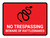 No Trespassing - Beware Of Rattlesnakes Red Landscape - Wall Sign