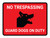 No Trespassing - Guard Dogs On Duty Red Landscape - Wall Sign