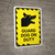 Guard Dog On Duty Yellow Hazard Portrait - Wall Sign