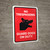 No Trespassing - Guard Dogs On Duty Red Portrait - Wall Sign