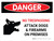Danger: No Trespassing Attack Dogs And Firearms on Premises Landscape - Wall Sign