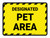 Designated Pet Area Landscape - Wall Sign