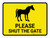 Please Shut The Gate With Horse Icon Landscape - Wall Sign