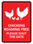 Chickens Roaming Free - Please Shut The Gate Red Portrait - Wall Sign