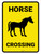 Horse Crossing With Icon Portrait - Wall Sign