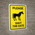 Please Shut The Gate With Horse Icon Portrait - Wall Sign