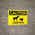 Caution: Livestock with Horse and Pig Icons Landscape - Wall Sign