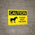 Caution: Please Shut The Gate with Horse Icon Landscape - Wall Sign