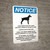 Notice: Large Breed Dogs Off Leash With Full Range Portrait - Wall Sign