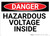 Danger: Hazardous Voltage Inside - Wall Sign