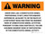 Warning: Iowa Domesticated Animal Professional Is Not Liable Landscape - Wall Sign