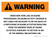 Warning: New York Equine Professional Not Liable Landscape - Wall Sign