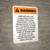 Warning: Kentucky Farm Animal Activity Sponsor Portrait - Wall Sign