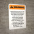 Warning: Massachusetts Equine Activity Sponsor Not Liable Portrait - Wall Sign