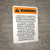 Warning: Wisconsin The Rental Of Equines Or Equine Equipment Portrait - Wall Sign