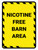 Nicotine Free Barn Area Hazard Portrait - Wall Sign