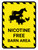Nicotine Free Barn Area With Animal Icons Portrait - Wall Sign