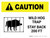 Caution: Wild Hog Trap Stay Back 200 Ft with Icon White Landscape - Wall Sign