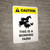 Caution: This Is A Working Farm Animal Icons White Portrait - Wall Sign