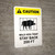 Caution: Wild Hog Trap Stay Back 200 Ft with Icon White Portrait - Wall Sign