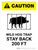 Caution: Wild Hog Trap Stay Back 200 Ft with Icon White Portrait - Wall Sign