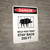 Danger: Wild Hog Trap Stay Back 200 Ft with Icon Portrait - Wall Sign