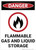 Danger: Flammable Gas and Liquid Storage - Wall Sign