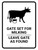 Gate Set For Milking - Leave Gate As Found White With Cow Icon Portrait - Wall Sign